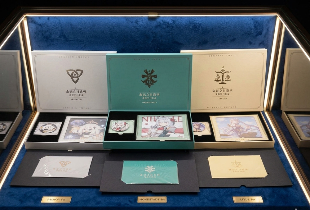 miHoYo Genshin Impact Birthday Gift Box Lot Paimon Noelle Keqing Official 3 Set